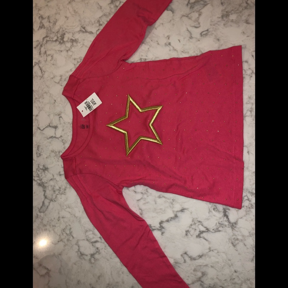 Gap Kids Size 4 Girl Long Sleeve Pink Shirt